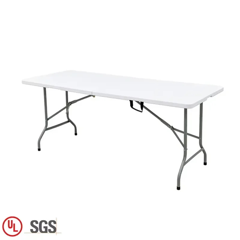for High Quality 1.8m HDPE Folding Table Party White Cheap Outdoor Garden 6ft Rectangular