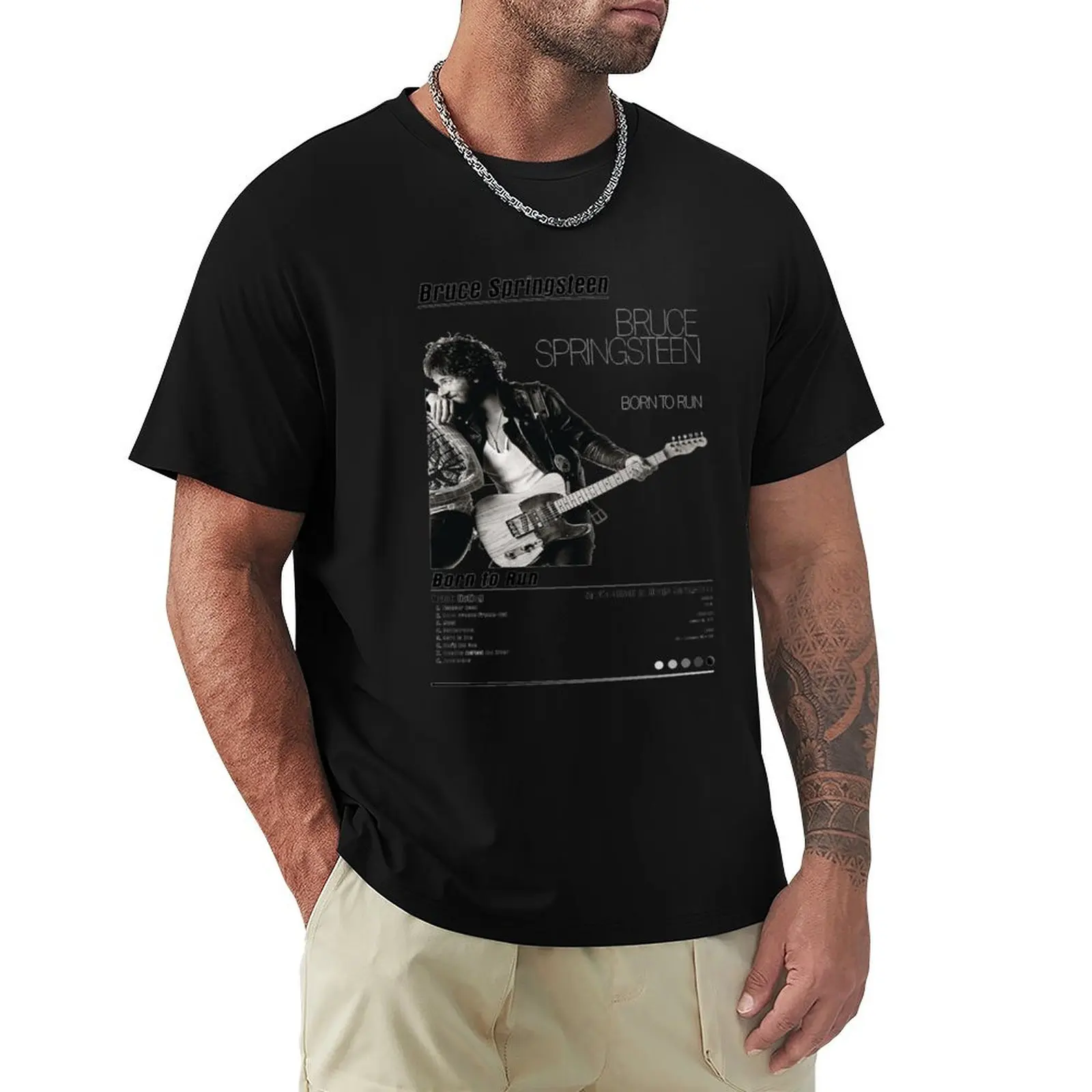 Springsteens Born To Run T-Shirt t shirt man plain T-Shirt