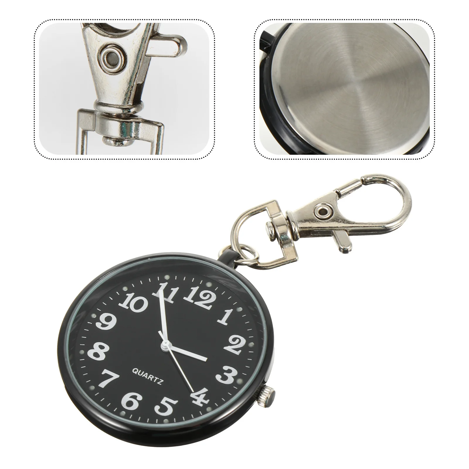 

Vintage Quartz Pocket Watch Keychain Alloy Nurse Watch Pendant Stylish Secure Clasp Car Keys Decoration Vintage Key Ring