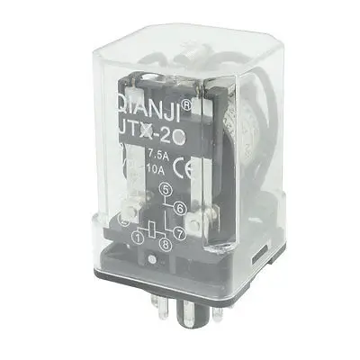 JTX-2C 12V DC Coil General Purpose Relay 8 Pin DPDT 7.5A 250V AC 10A 30V DC