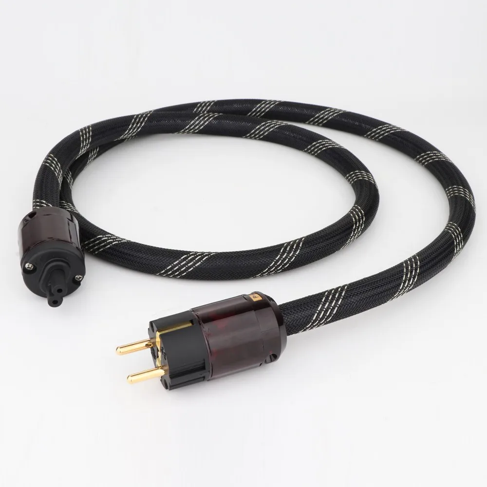 Preffair HIFI OFC Copper EU/US/AU Przewód zasilający Audiophile Cord Wtyczka zasilająca z rysunkiem 8 IEC C7 IEC Kabel zasilający