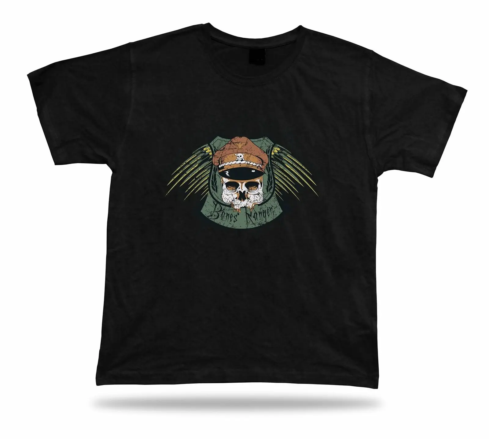 Bones Ranger Badge Skull Pilot War Soldier T-Shirt. Summer Cotton Short Sleeve O-Neck Mens T Shirt New S-3XL