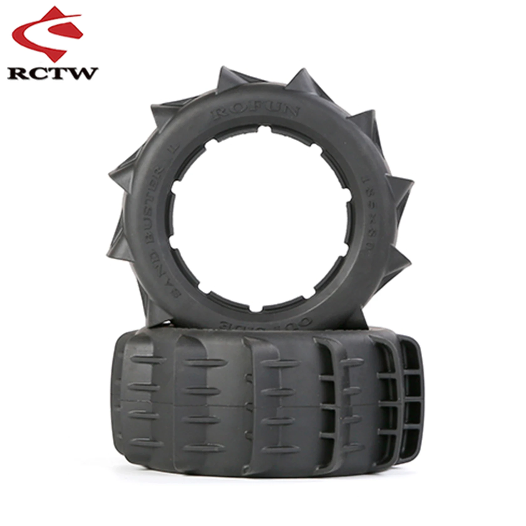 Rear Sand Tires Skin 2pc 185x80 for 1/5 Rovan Rofun HPI KM BAJA 5B SS Buggy Parts