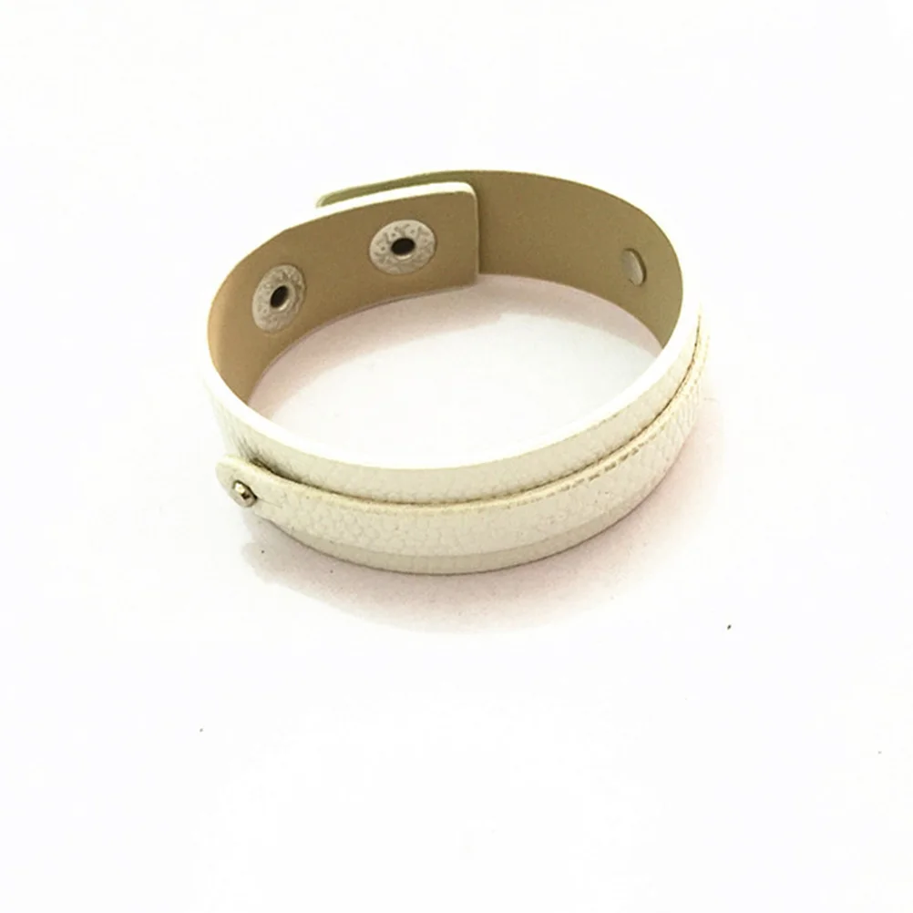 

25 Pcs Double-Layer Strap Wrist Band DIY Accessories Handmade Supplies White Bracelet