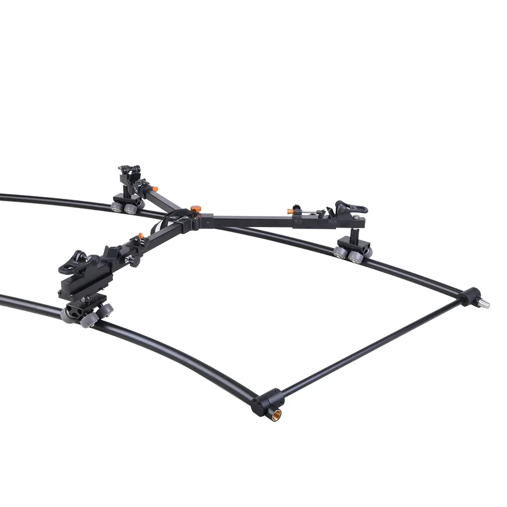 NEW EIMAGE ED380 Portable Slider Dolly  with 4sets Straight 3sets Curved Track Rail System Include Carry Bag