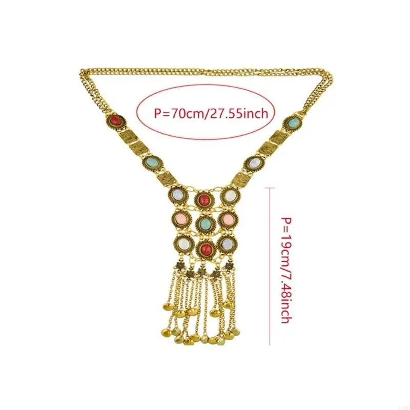 Long Chain Necklace Tassels Charm Pendant Stylish Elegant Women Necklace