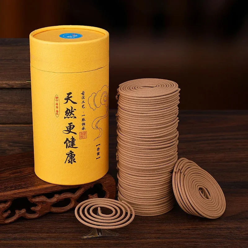 120 Trays of Natural Coil Incense Household Indoor Aromatherapy Sandalwood Agarwood It Can Purified Air Lasts for 4 Hours
