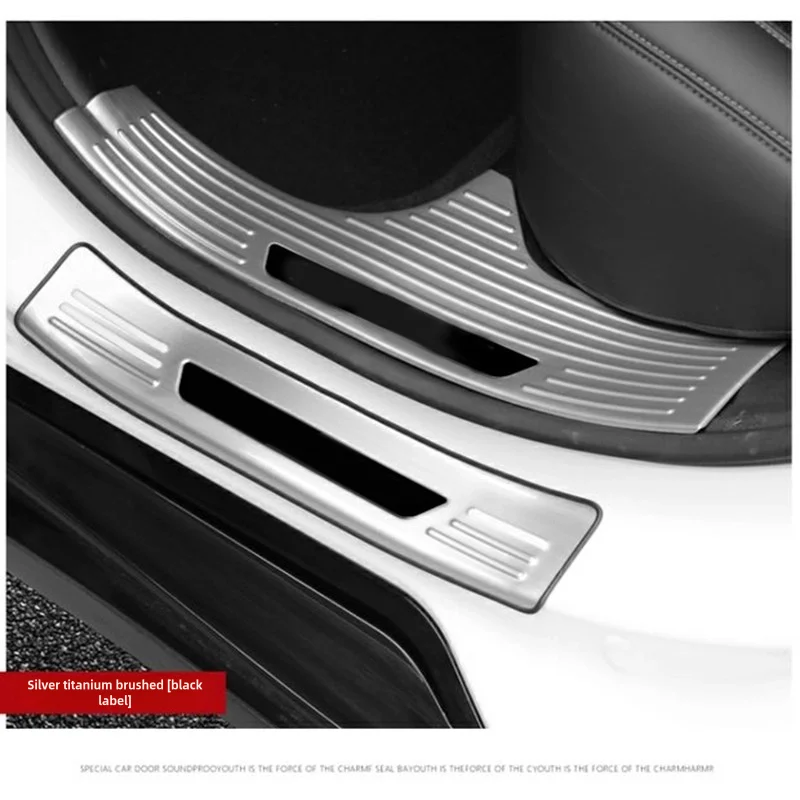 For Xpeng P7 P7+ 2022-25 Front Rear Door Sill Protector Welcome Pedal Cover Anti-drity Anti-scratch Strip Protective Accessory 5