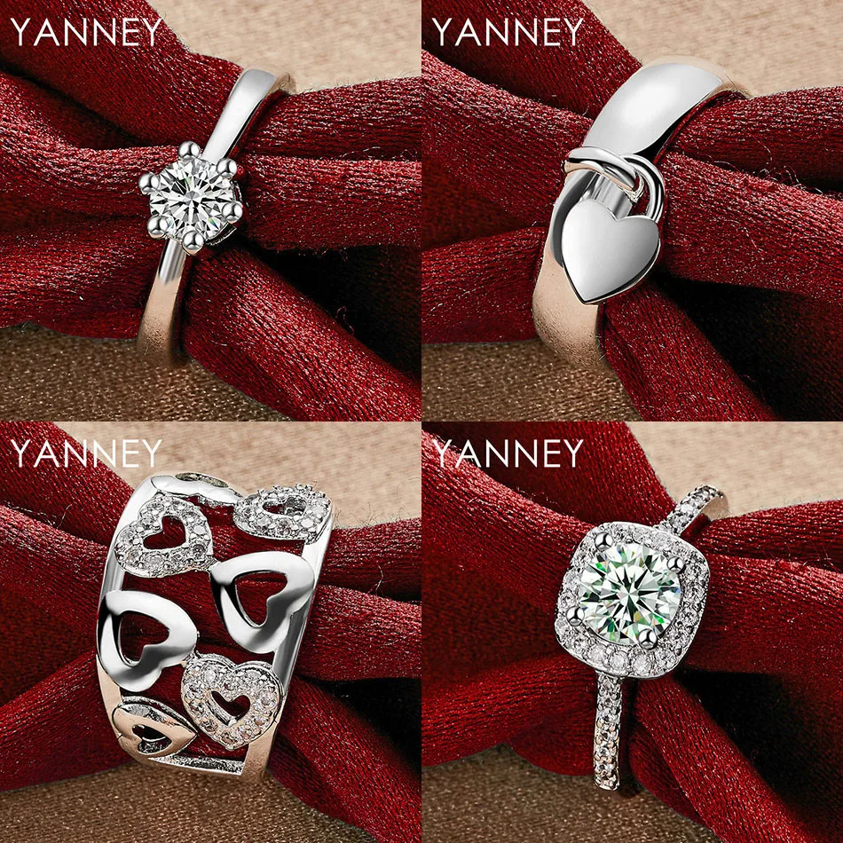 

Charm 925 sterling silver 7/8/9/10 exquisite heart-shaped hollow ring for women wedding gift engagement accessories