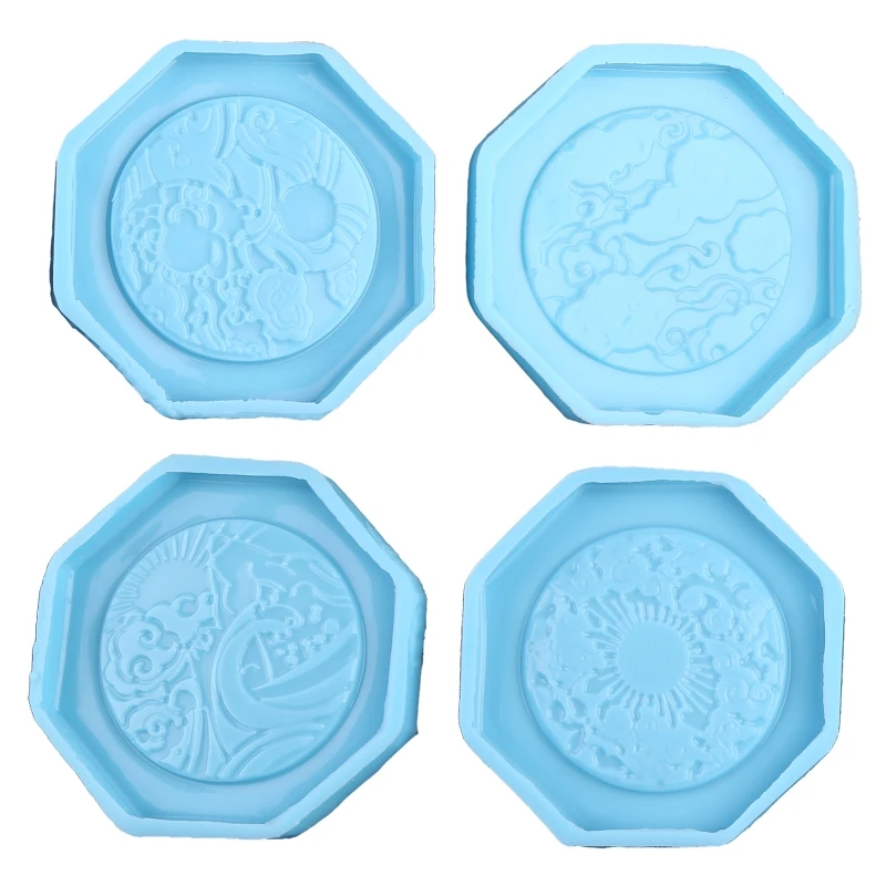

for Creative New Year UV Crystal Epoxy Resin Mold Cup Mat Pad Silicone Mould DIY Crafts Home Decoration Mo