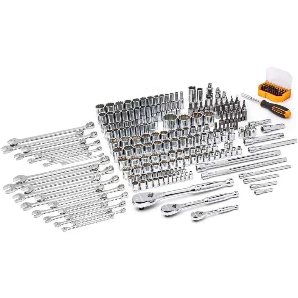 243 pièces 12 Pt. Ensemble d'outils mécaniques dans 3 boîtes de rangement MELStorage, 80972