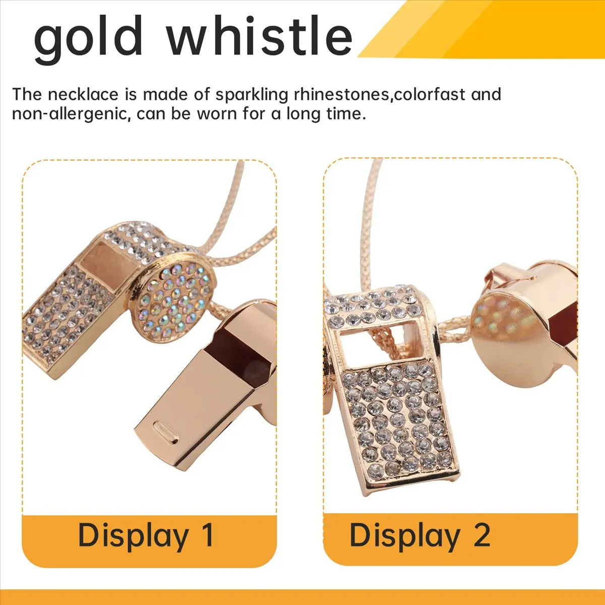 صفارة M87K، صفارة معدنية من حجر الراين الكريستالي، صفارة لامعة مع سلسلة مفاتيح للحكم والمدربين والمعلمين #1