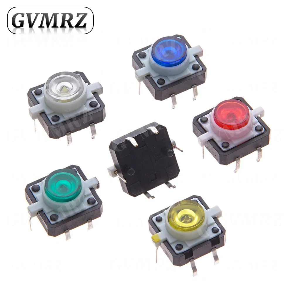 5 قطعة 12X12X7.3 اللمس مفتاح بـزر دفع لحظة اللباقة LED 5 اللون 12X12X7.3 مللي متر 12*12*7.3 مللي متر #3