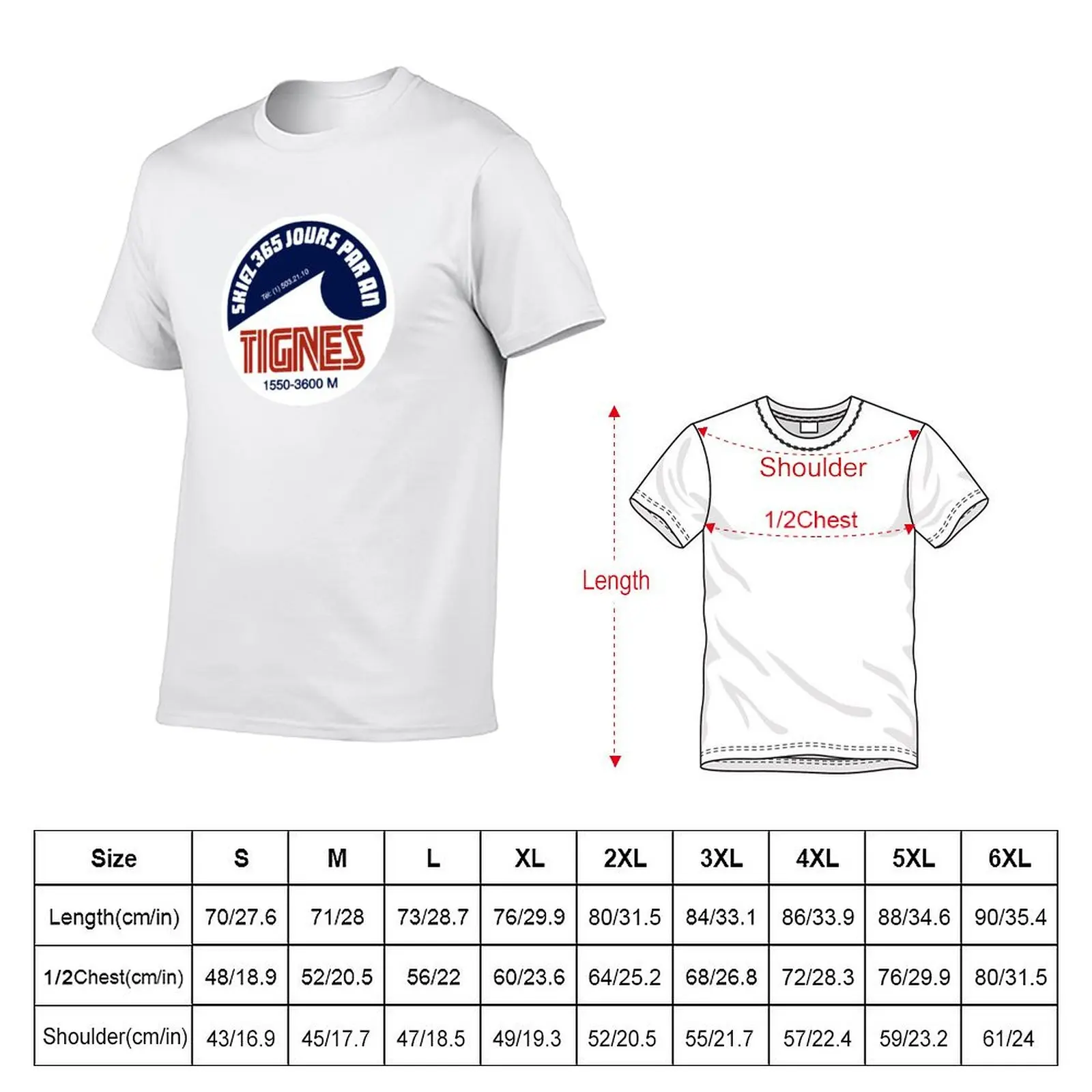 designer t Tignes graphic pack Sticker Resort Ski tees shirts man white t man for for Vintage shirts t shirts T-Shirt