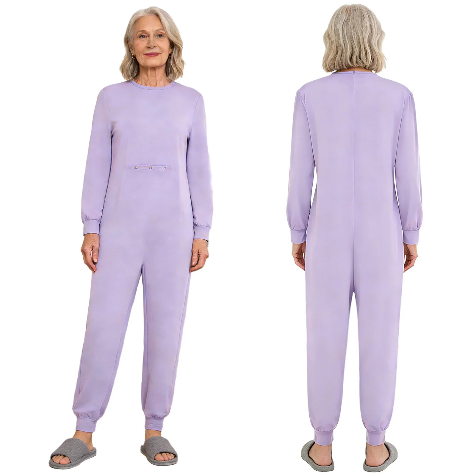 

Men Women Elderly Alzheimer Special Needs Adaptive Clothing Zipper Anti-Strip Jumpsuit Disabilities Dementia Sleepwear Homewear