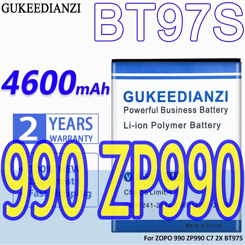 Аккумулятор GUKEEDIANZI большой емкости 4600 мАч для ZOPO 990 C7 2X BT97S, аккумуляторы для мобильных телефонов