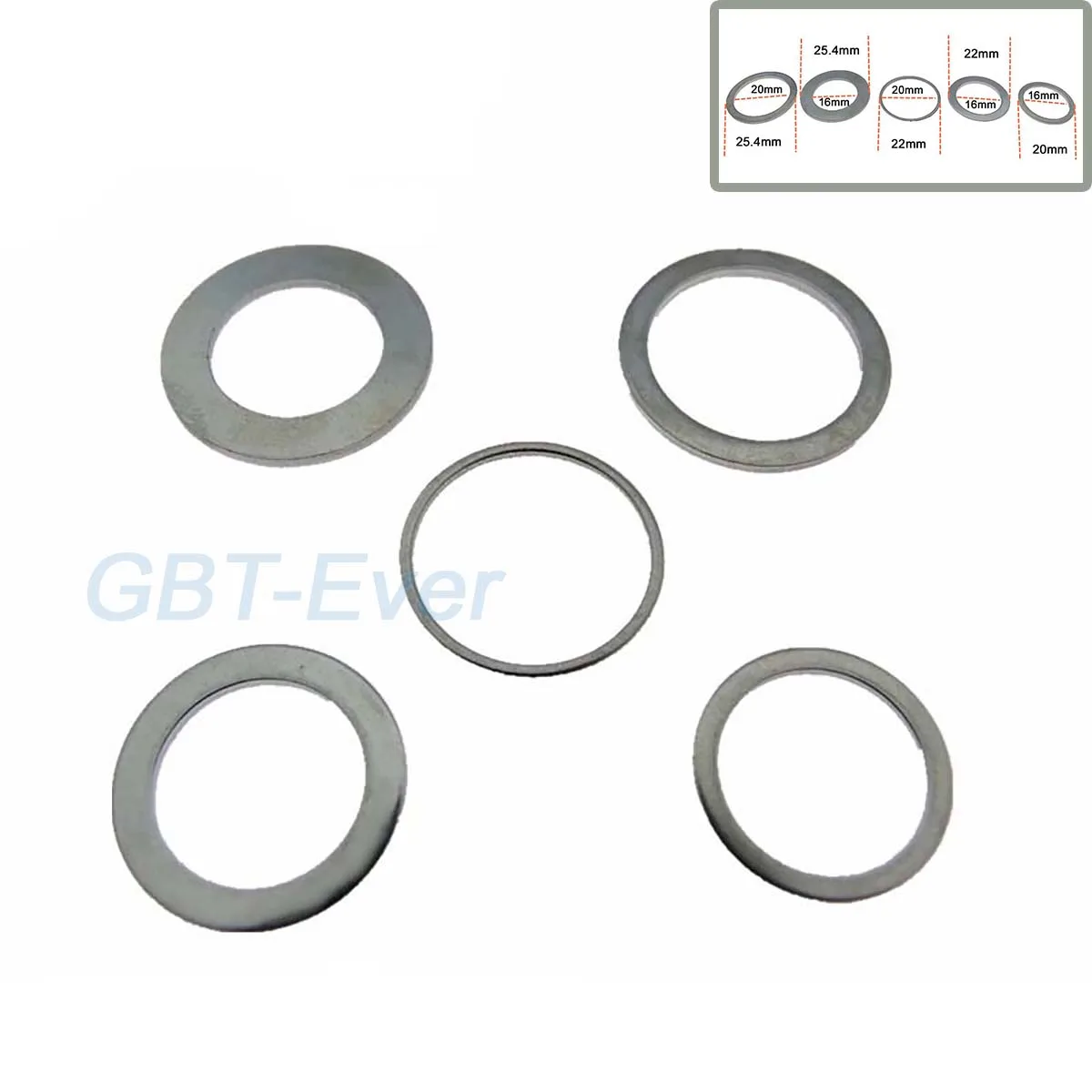

5Pcs 16mm 20mm 22mm 25.4mm 30mm Circular Saw Blade Reducing Rings Conversion Ring Cutting Disc Woodworking Tools Cutting Washer