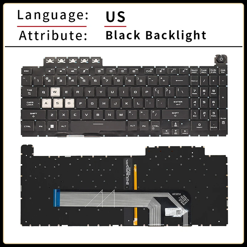 Imagem -04 - Teclado Portátil Retroiluminado para Asus Tuf Gaming Eua ru Russo F15 Fx506u Fx506ih Fx506l Fx506li Fa506 Fa506q Fa506u Fx706 Fx706u