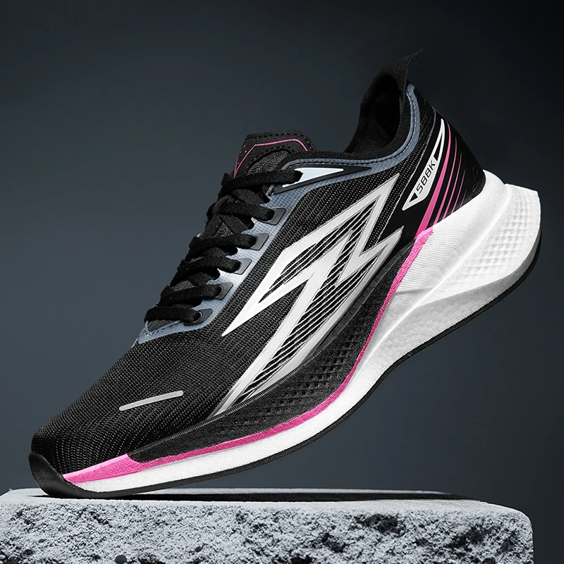 Men Marathon Running Shoes Carbon Board Speciality Sports Breathable Lightweight Woman Comfortable Air Cushion Athletic Sneakers