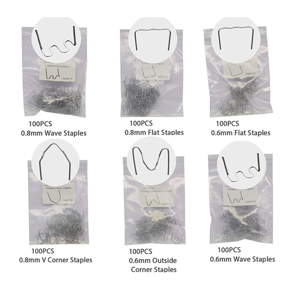 600PCS Staples for Hot Stapler Set Bumper Repair Staples Welding Plastic Clip Stapler for Soldering Bumper