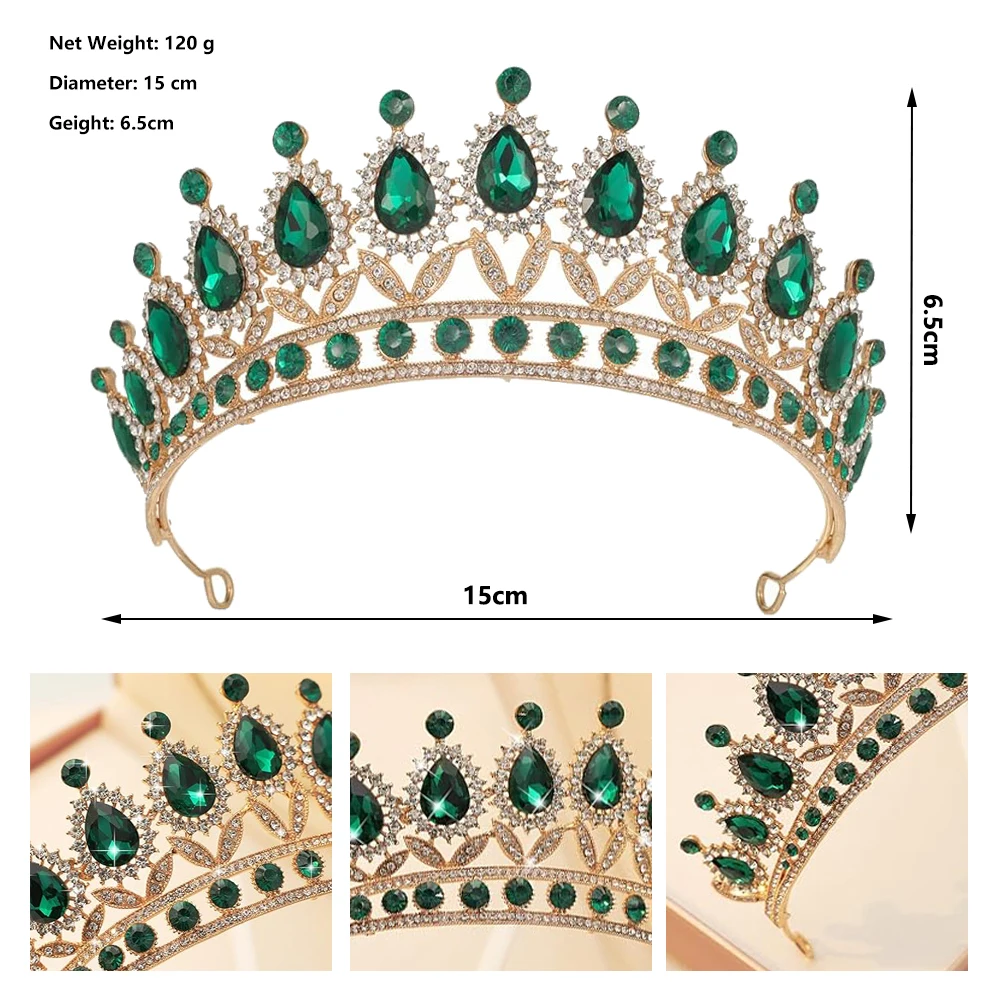 Роскошная хрустальная тиара-капля — элегантная свадебная корона для свадеб, дней рождения и официальных причесок