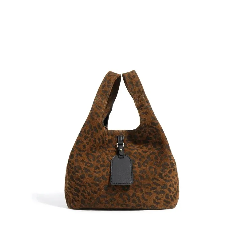 Frosted Leopard Print Bolsos Mujer Hobos Tote Hand Casual Commuter Bag Multi-function Sac Femme Bags 2025 New Vintage Bolso