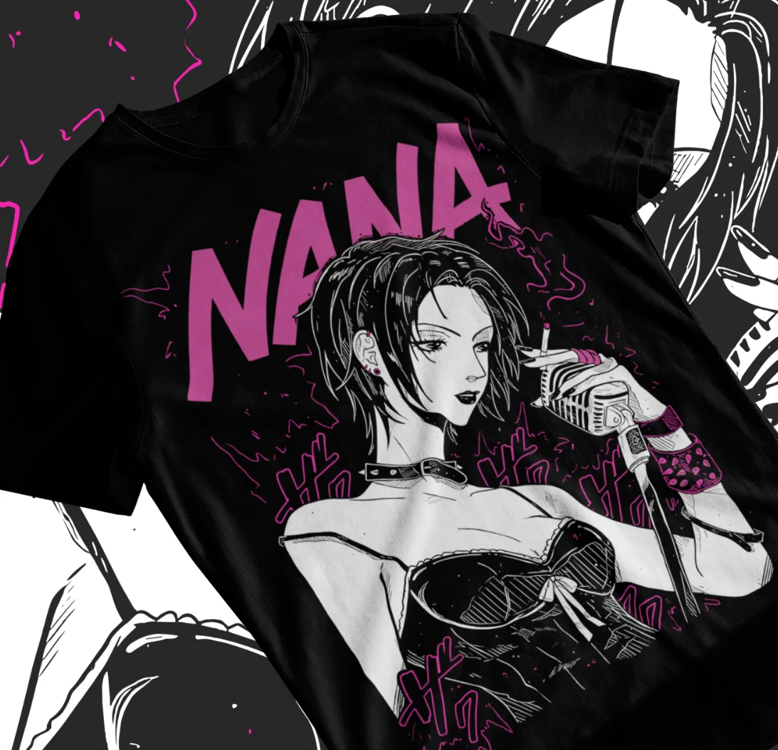 Nana Osaki Black Stones T-Shirt Anime Girl Kawaii Graphic Shirt Soft Tee