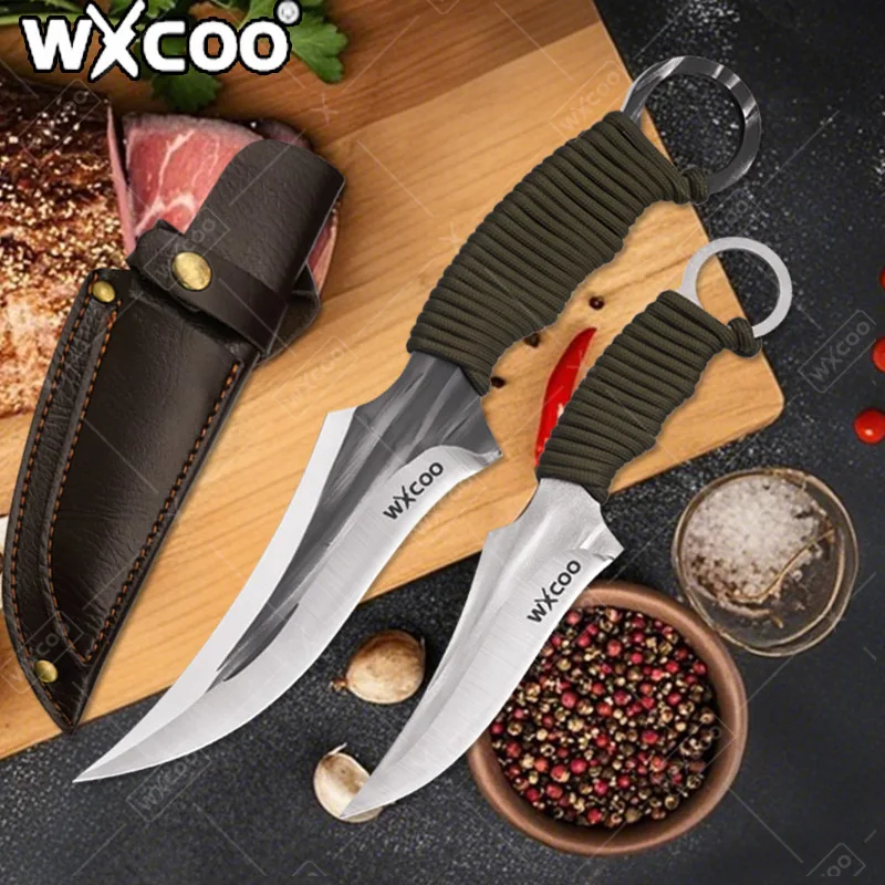 WXCOO Multifunktionales Metzgermesser Kochmesser Hochkohlenstoff-Küchenmesser BBQ Fleischmesser Obstschälmesser Kochwerkzeuge – Detail 1