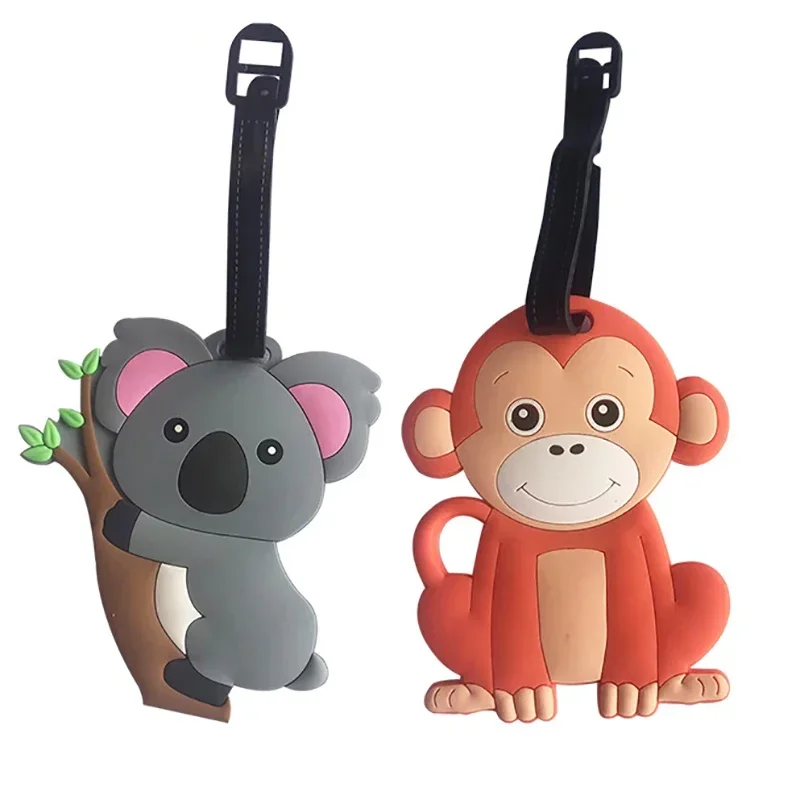 Cute Luggage Tag Sloth Monkey Travel Boarding Silicone Luggage Tag  Identificador Maleta Travel Accessories Luggage Name Tag