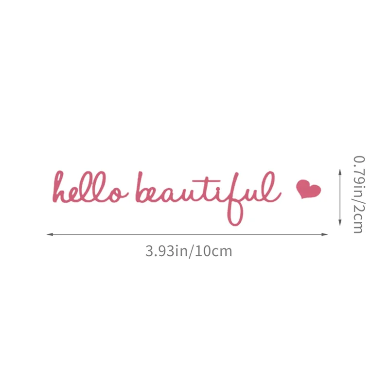 AS62 10 قطع من ملصقات مرآة الرؤية الخلفية، هدايا سيارة للنساء، ملصقات فينيل مقاومة للماء لنوافذ السيارة والمرايا وأجهزة الكمبيوتر المحمولة باللون الوردي Dur