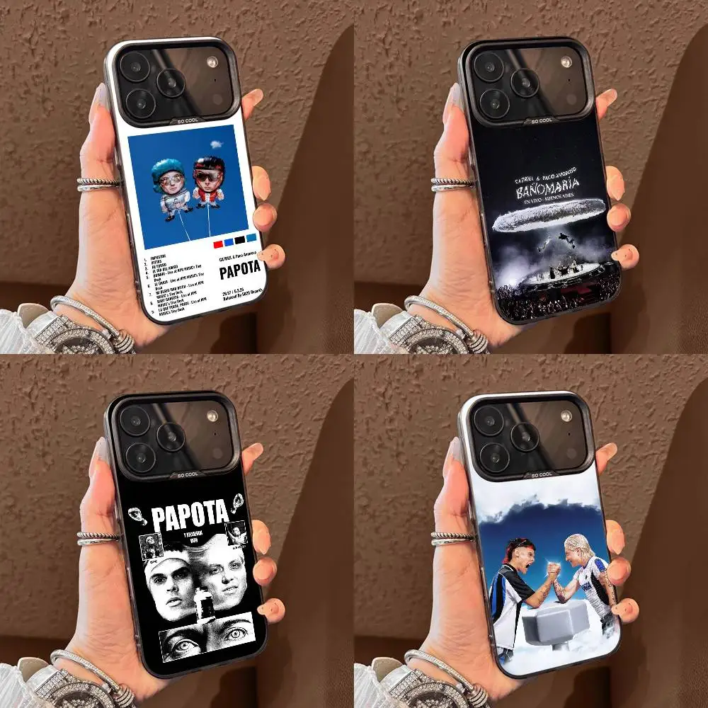 

C-CA7RIEL P-Paco Amoroso PAPOTA Phone Case For iPhone 17,16,15,14,13,12,11,Pro,Max,Plus,E,Air,Mini Black Tpu Cover