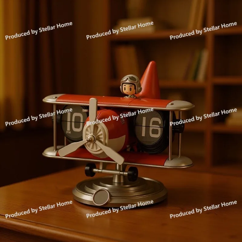 avion-automatique-page-tournant-horloge-bureau-ornement-retro-mecanique-montre-pendule-bureau-horloge-numerique-salon-creatif
