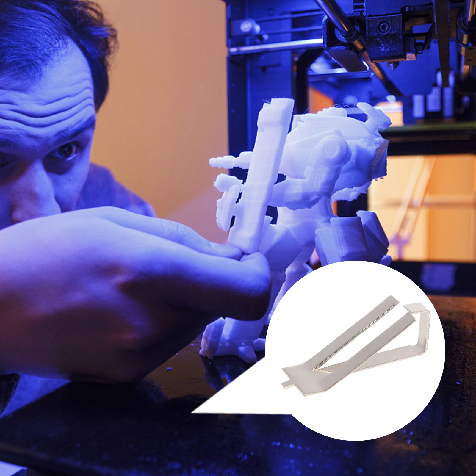 10Pcs 3D Printer Hot Bed Glass Bed Clips Sturdy Spring Steel Platform Clamps Stable Fixation Clips for Professional Personal Use