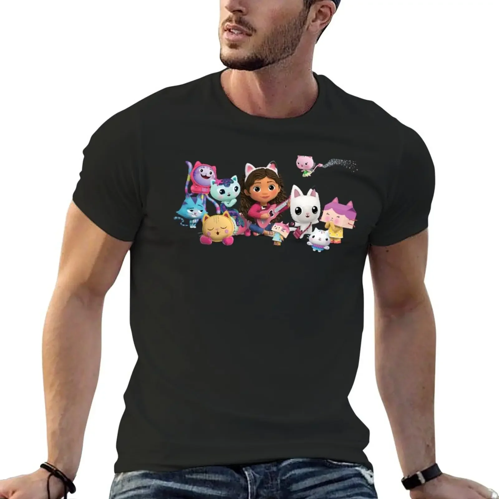 Gabby&x27;s dollhouse Sticker T-Shirt vintage anime shirt cute clothes plus sizes sublime mens t shirt graphic