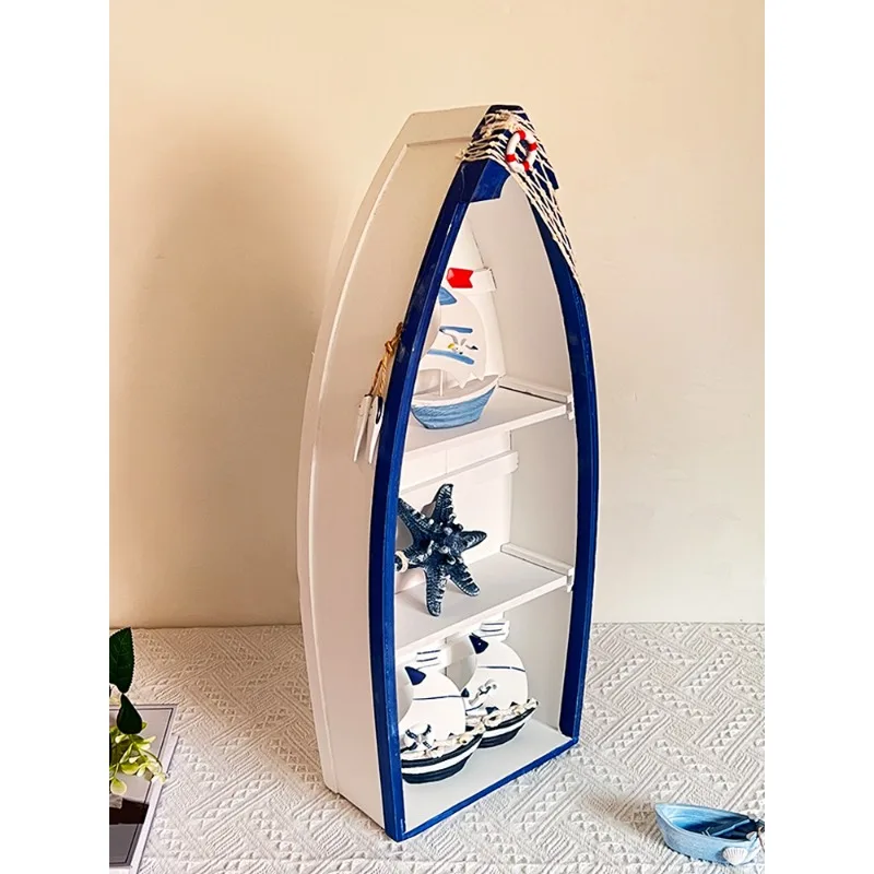 

Ocean style decorative ship display cabinet summer pirate ship theme activities