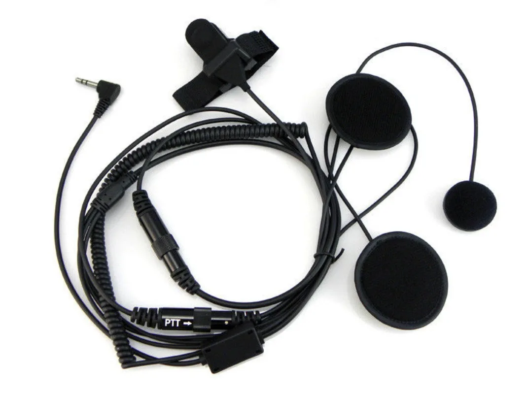 1Pin 2.5mm Motorcycle Helmet Headset Finger PTT Dual Speaker Walkie Talkie Earpiece for Motorola TLKR T3 T4 T60 T80 MR350R Radio