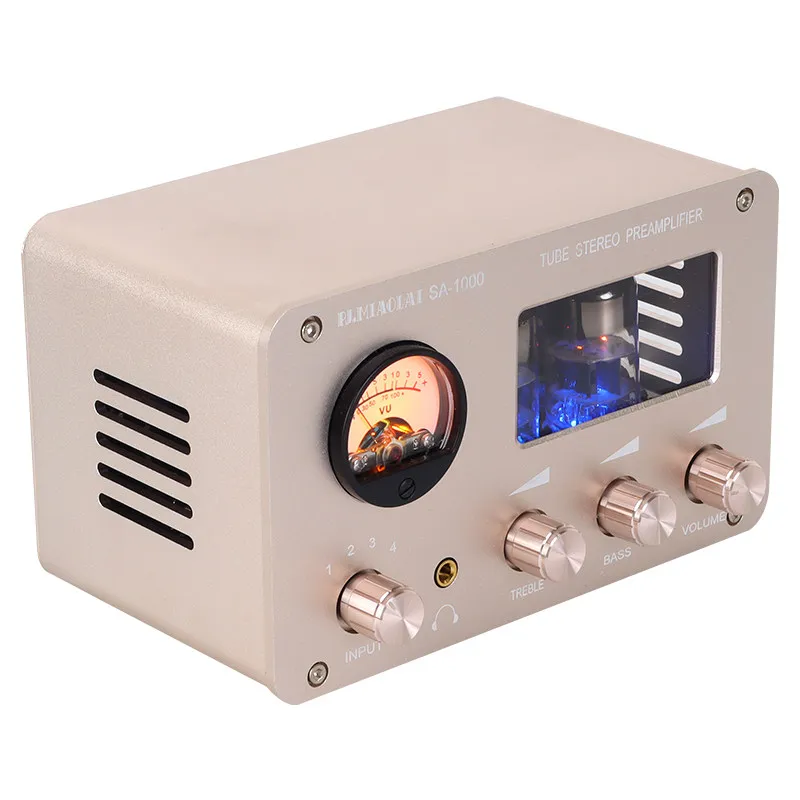 SA-1000 Multi-Input Hifi Amplifier Front-Level Fever Tube 4 in And 2 Out Line Conversion Lossless Switch Audio Distribution