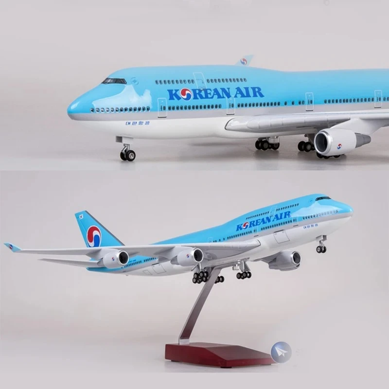 

1:160 Airplane Model Korea Airbus 380 Model Plane With LED Light(Touch or Sound Control) For Decoration Or Gift