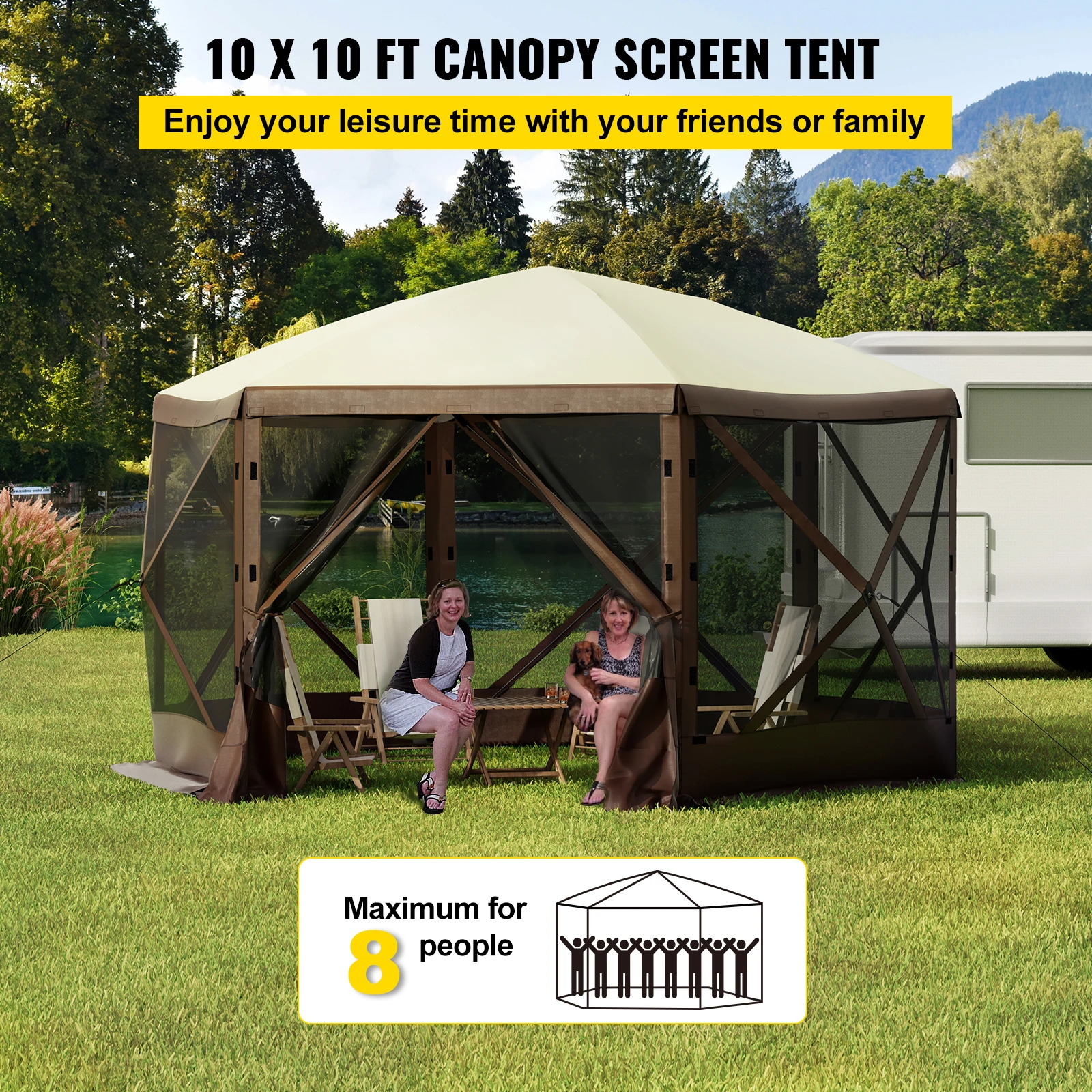 VEVOR Складной кемпинговый тен – обзор и цена Gazebo Pop Up