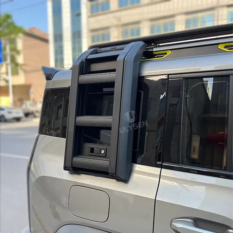 Foldable Side Ladder for JETOUR Traveler Shanhai T2 Car Side Mount Ladder with Lock Safe Durable Roof Access