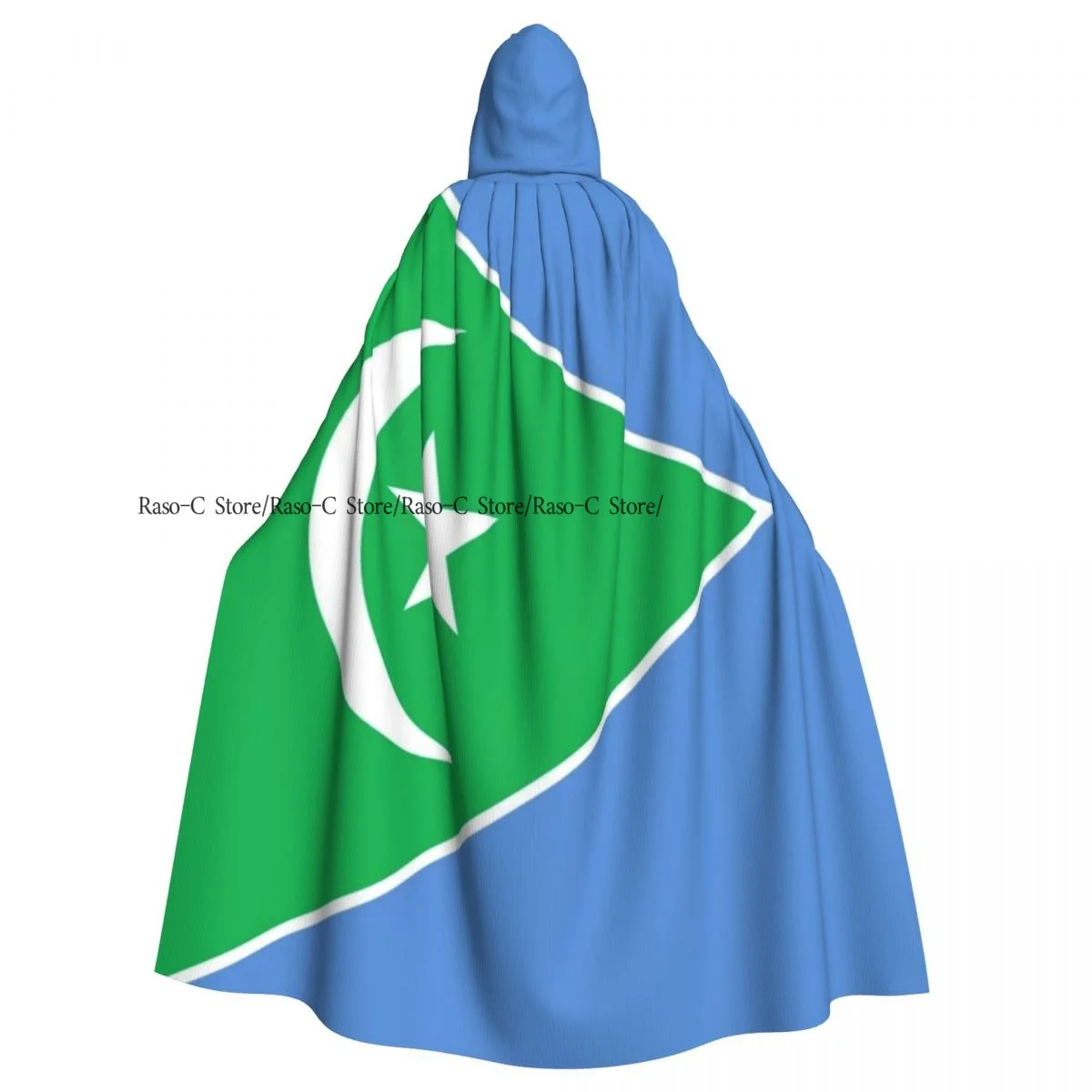 Unisex Witch Party Reversible Hooded Adult Vampires Cape Cloak Maroc Flag