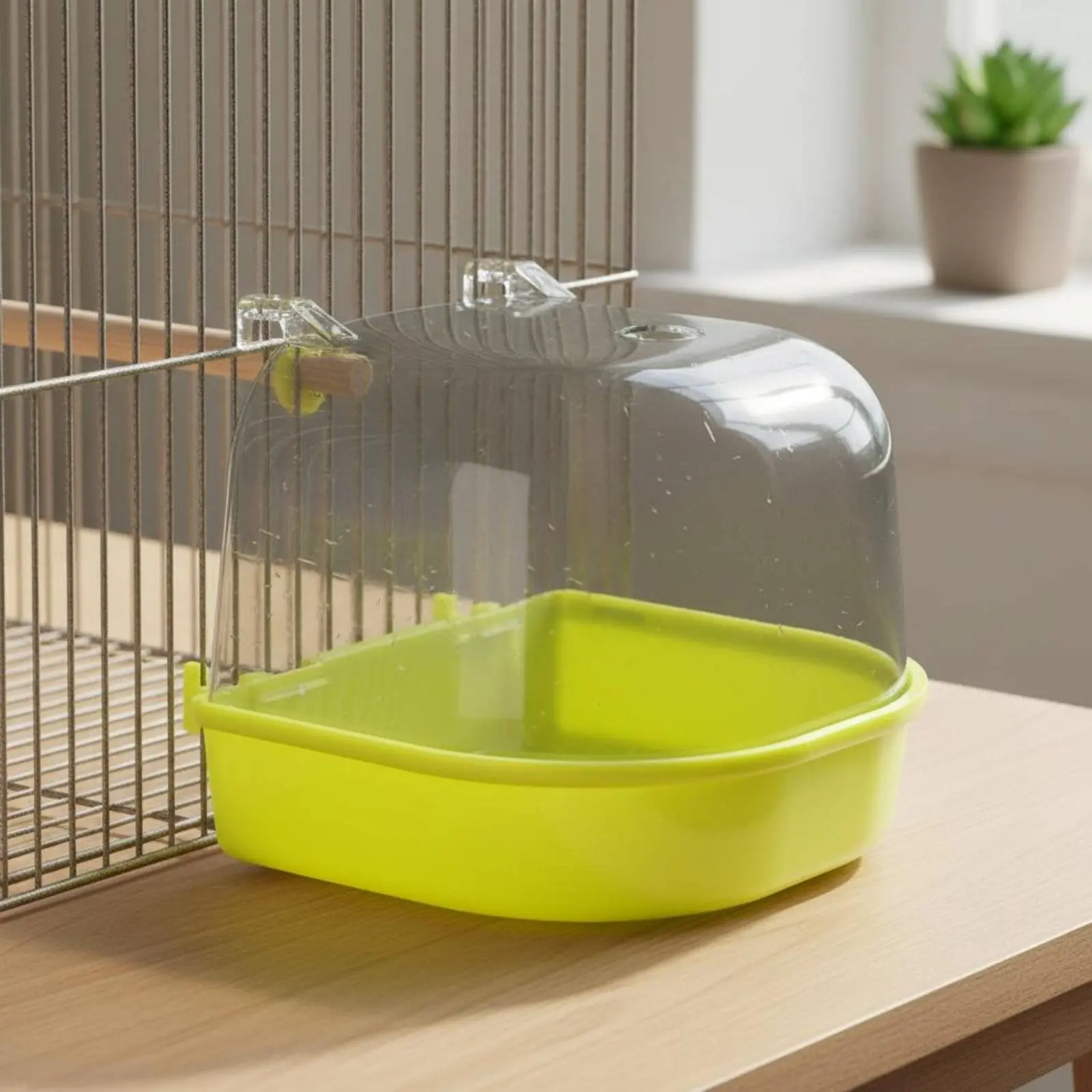 Bird Bathing Box Easy to Install Bird Shower Box Enclosure Accessory Non Pet Supply Removable Drawer view 5