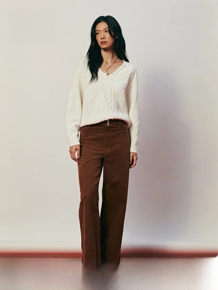 

Spring Women's Knitted Twist Sweater Casual Fit Wool Blend Polyester Fiber Acrylic Fiber Comfortable Regular Thin