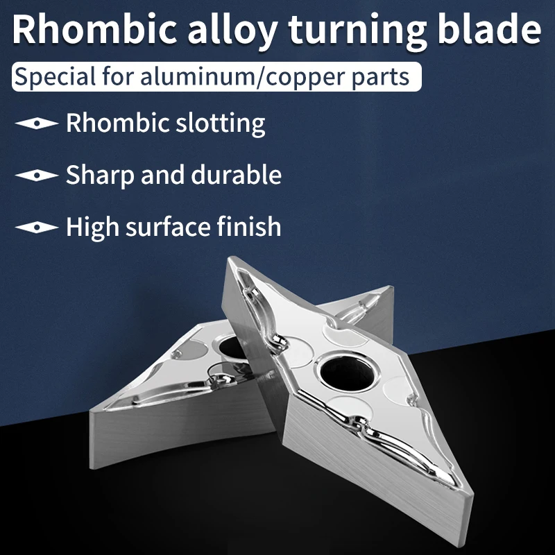 

UFS TAPLathe outer diamond shaped aluminum cutting tool blade VNMG160402/04/08 inner hole 35 degree diamond shaped turning blade