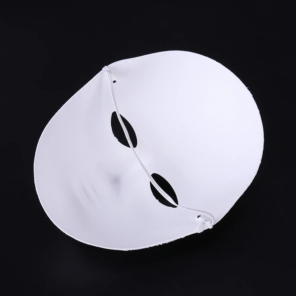 

8pcs Paper Pulp Diy Blank Masks White Face For Halloween Party Costume Carnival Ghost Masquerade Adult Woman Man