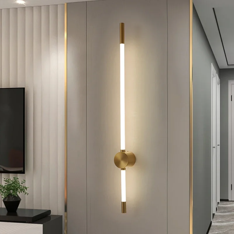 Scandinavia Vertical Slim Wall Sconce Lamp Indoor Light Fixture
