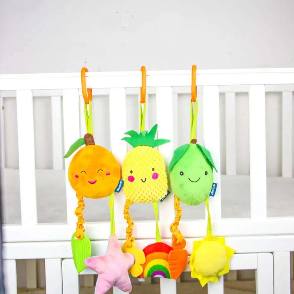 Fruit Baby Stroller Hanging Toy PP Cotton Soft Stroller Bed Hanging Toys Plush Stuffed Early Education
