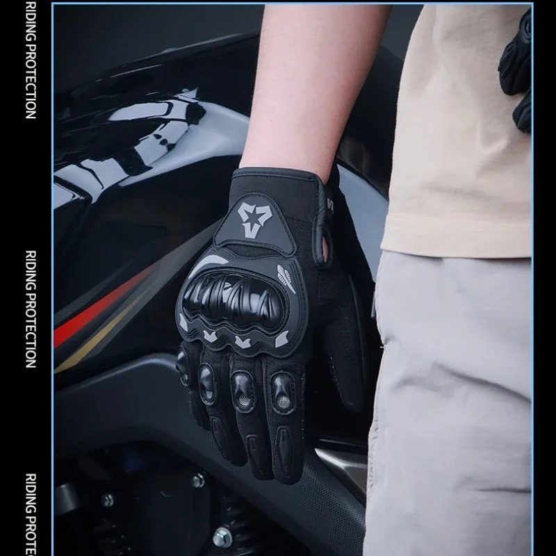 

VEMAR Touchscreen Motorcycle Gloves - Lightweight & Breathable for City Commute and Summer Riding