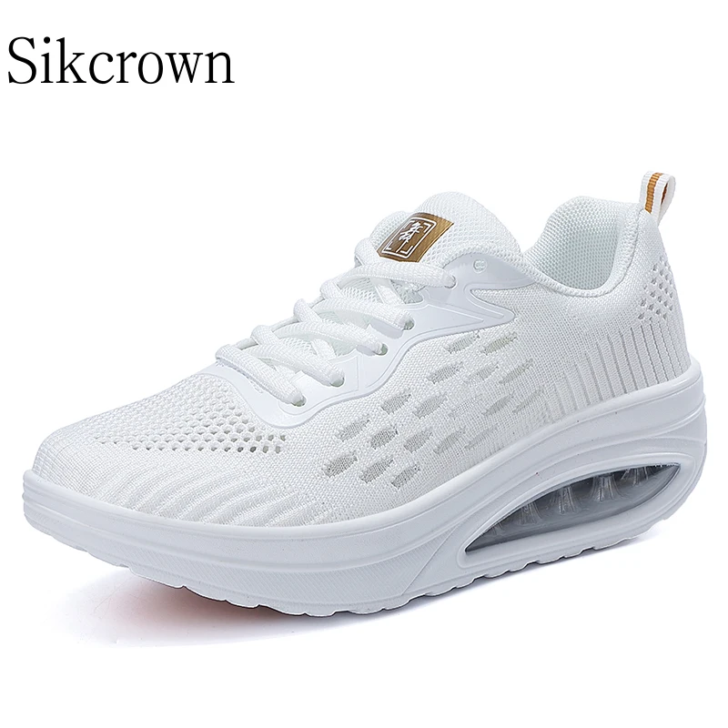 

Summer White Sports Shoes for Women Sneakers Platform Ghost Step Dance Vibrant Running Shoe Kangoo Jump Shoes Ladies Wedges Shoe