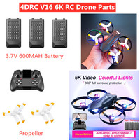 4DRC V16 RC Drone Battery V16 Parts 3.7V 700MAH Battery Propeller USB Line 4DRC V16 Plane Accessories V16 Drone Battery  Blades